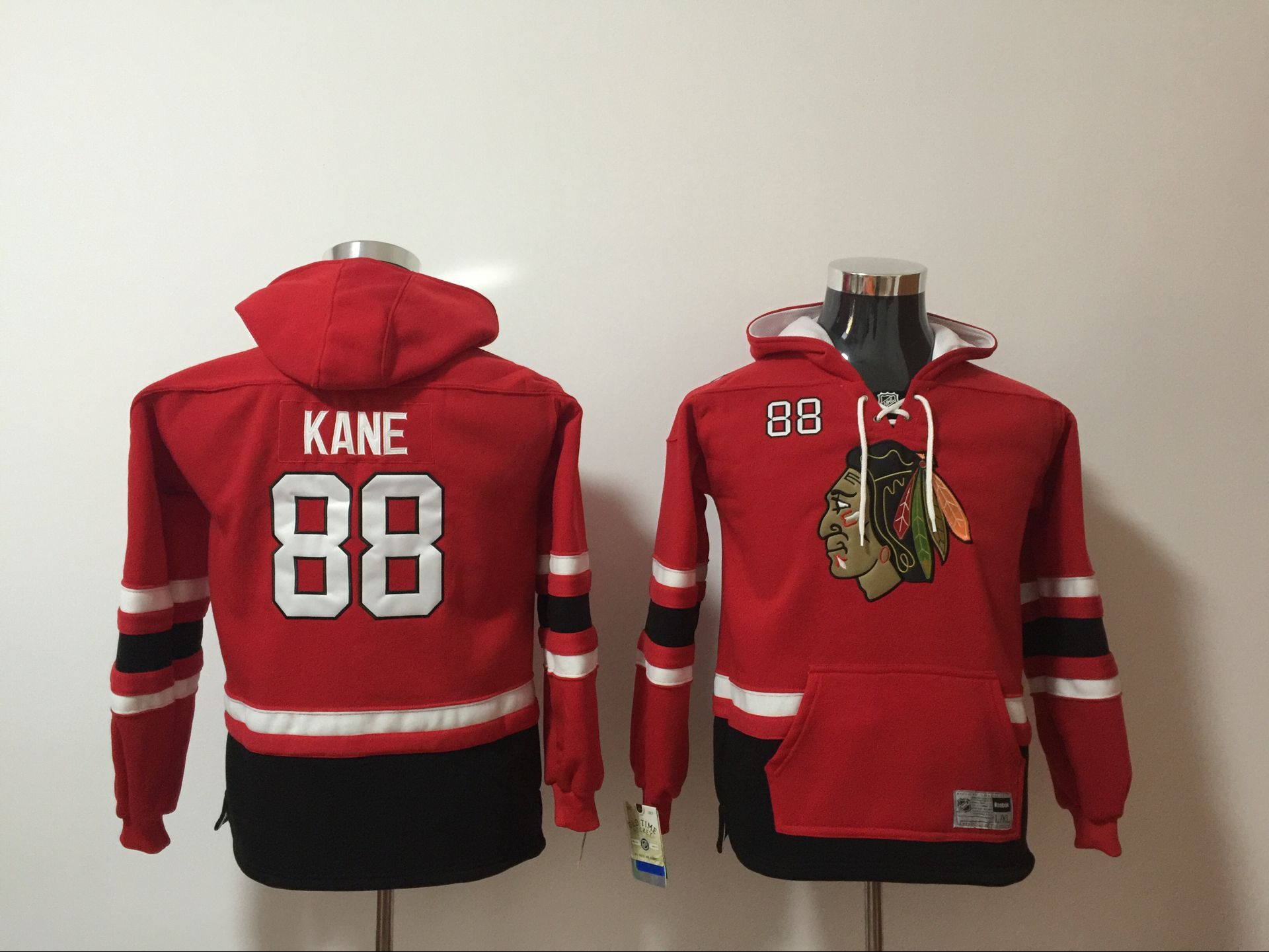 Youth 2017 NHL Chicago Blackhawks #88 Kane red hoodie
